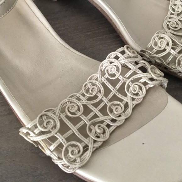 Stuart Weitzman | Shoes | Stuart Weitzman Pale Gold Filigree Sandal |  Poshmark